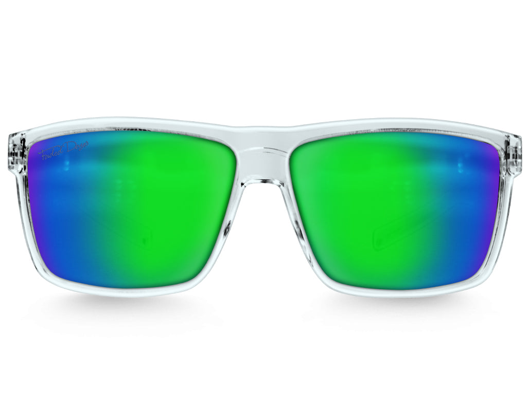 Clear Frame-Green/Blue Polarised Lenses