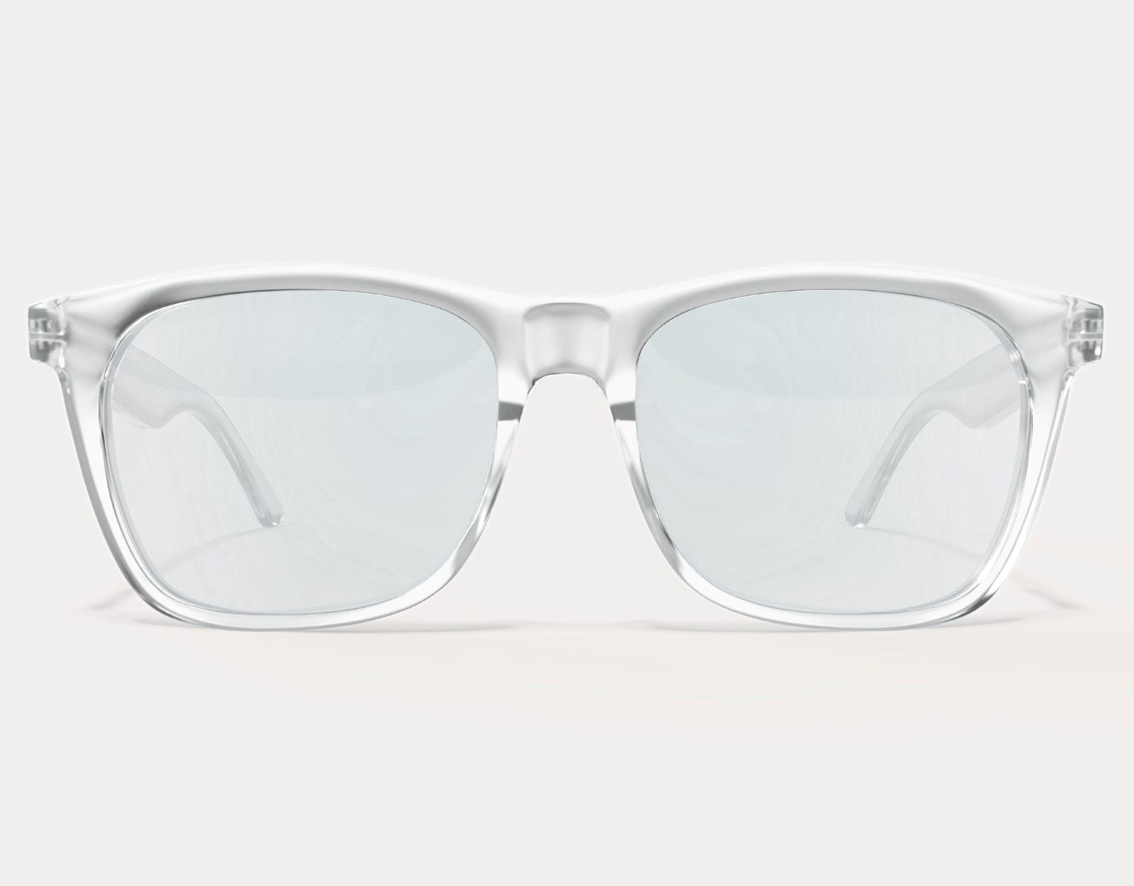 Front view of Classic 155mm XL large mens eyeglasses in Clear, built for a wide and secure fit for men with larger faces.