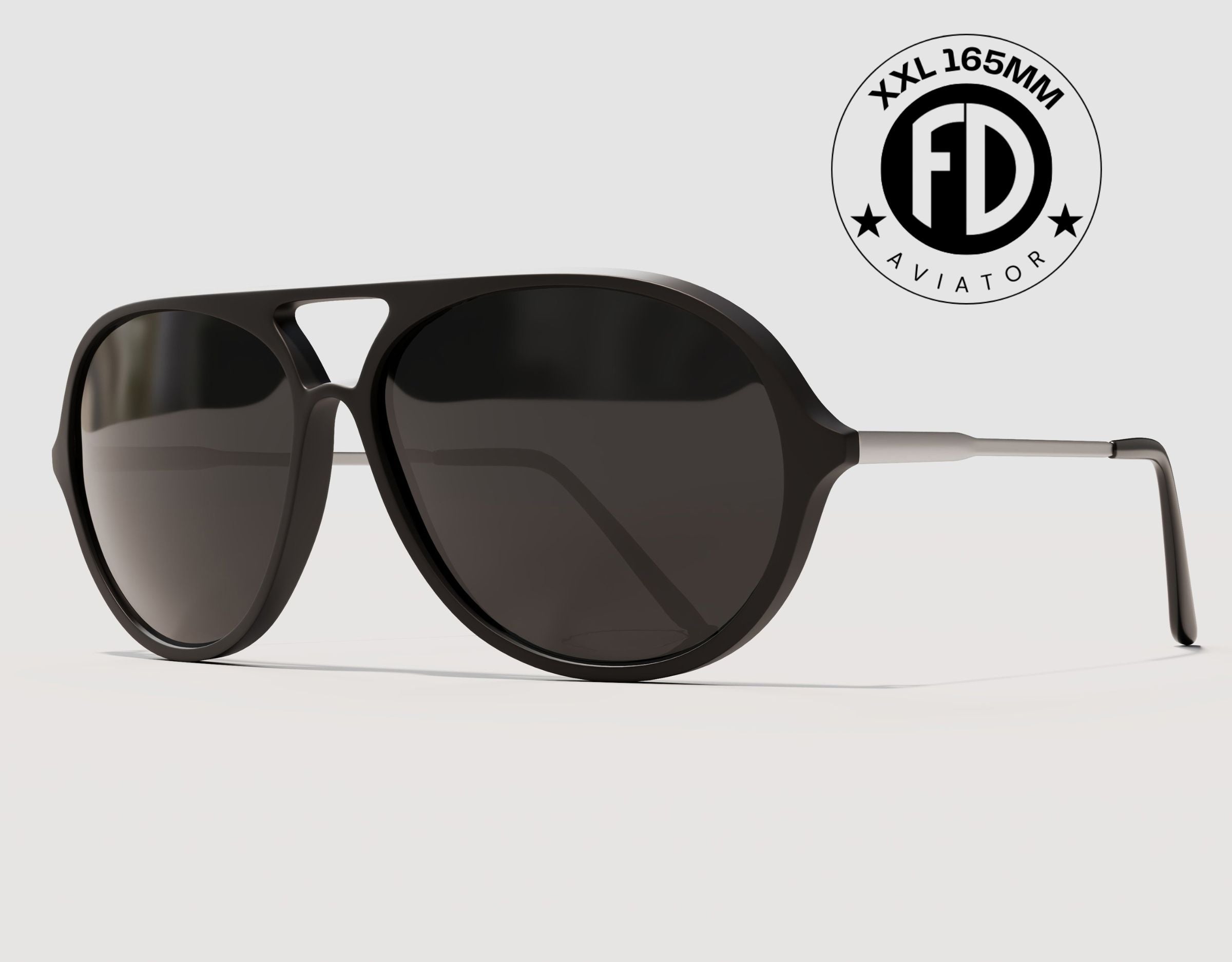 XXL Aviator Sunglasses for Big Faces Large heads 165mm Faded