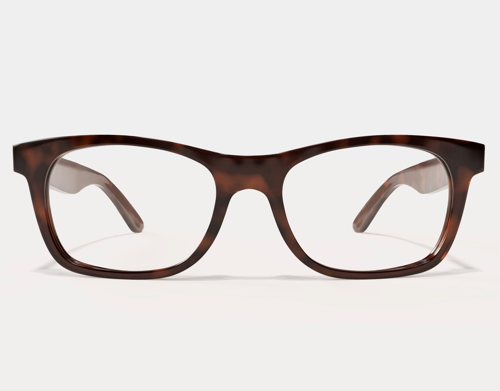 Front view of The Gent XXL eyeglasses for big faces in Tortoise, featuring a refined, oversized prescription frame.