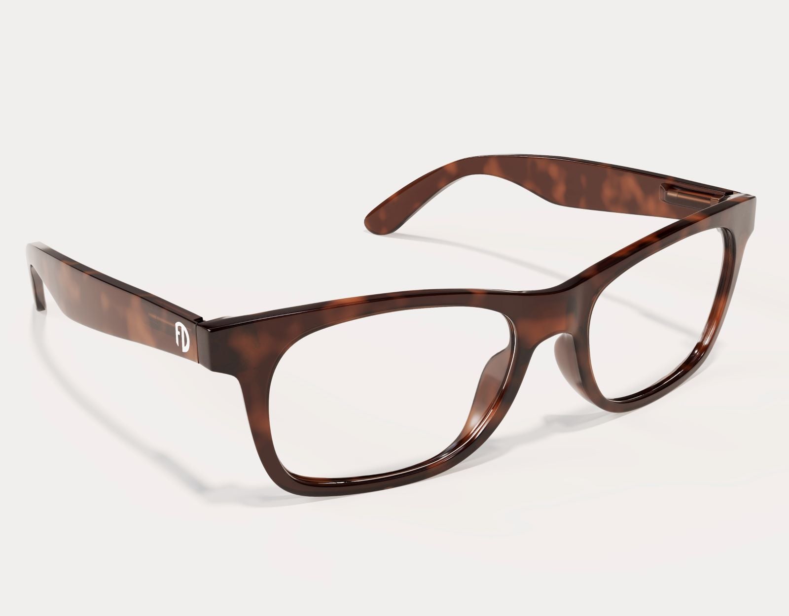 Side profile of The Gent 165mm XXL oversized prescription frames in Tortoise, built for wide faces with a secure, extra-large fit.