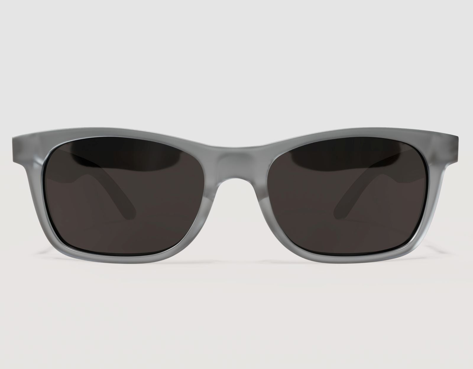 Front view of The Gent 165mm XXL polarised sunglasses in Grey Slate – wide frame for comfort and versatile everyday style.