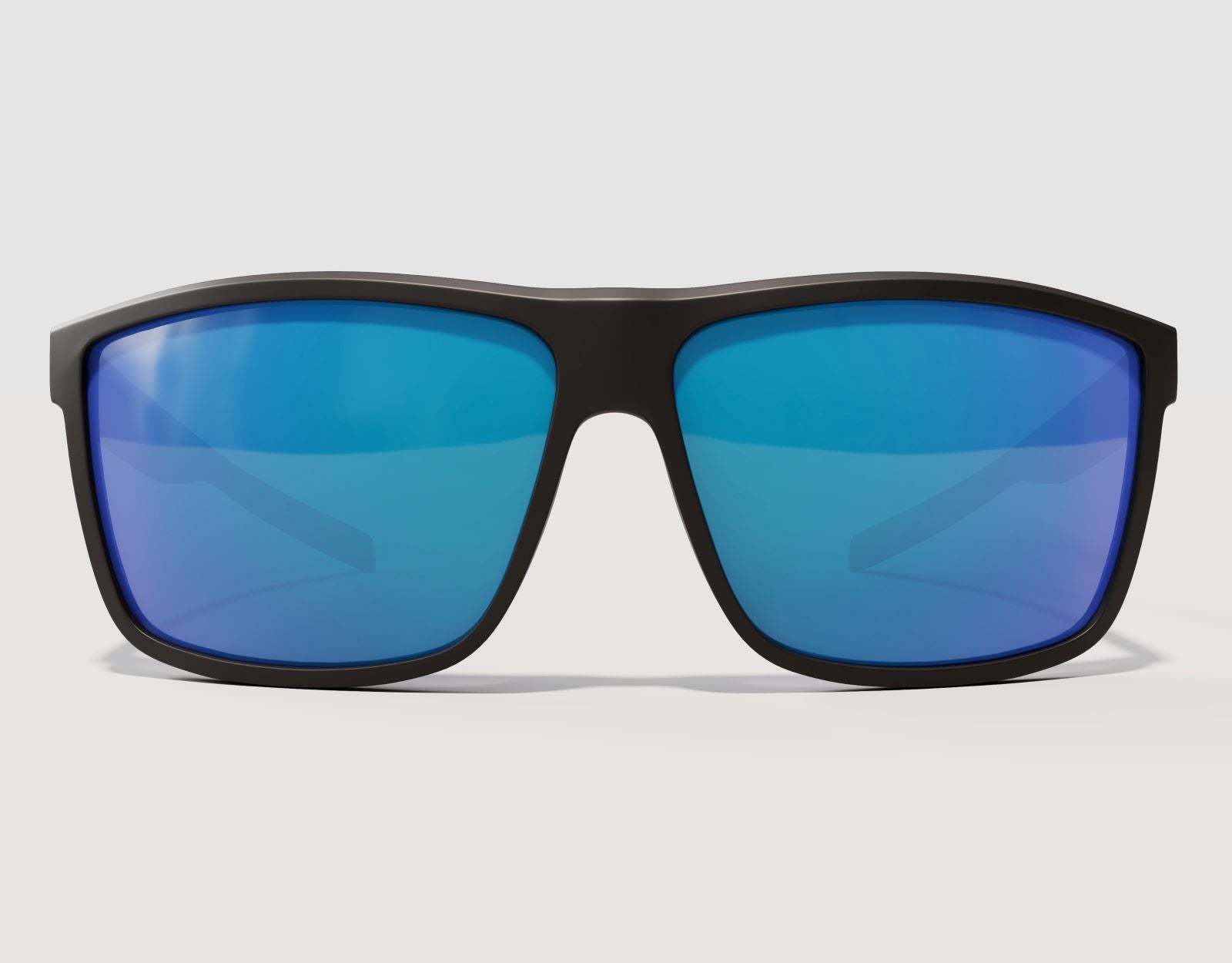Front view of Sport 165mm XXL polarised sunglasses with blue ice lenses – athletic fit and wide coverage.