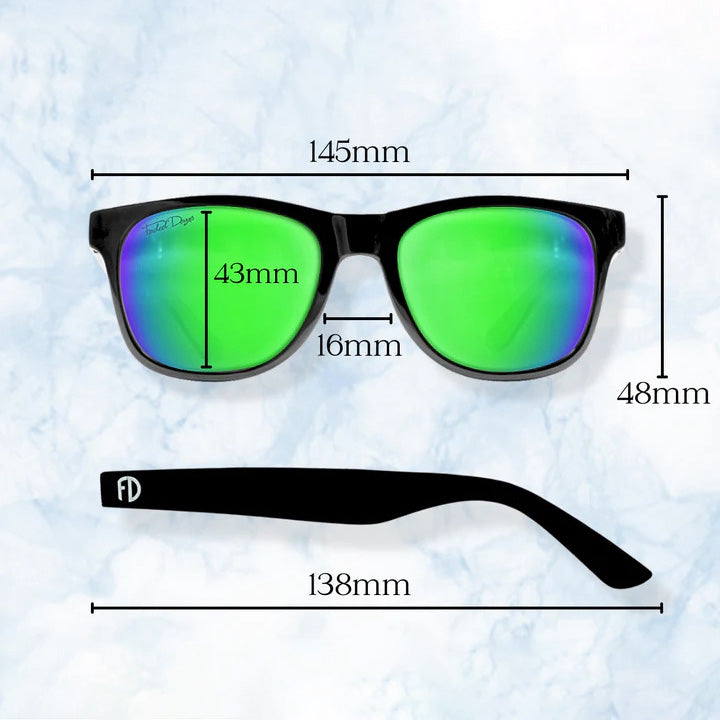 Large Classic (145mm) Sunglasses size chart