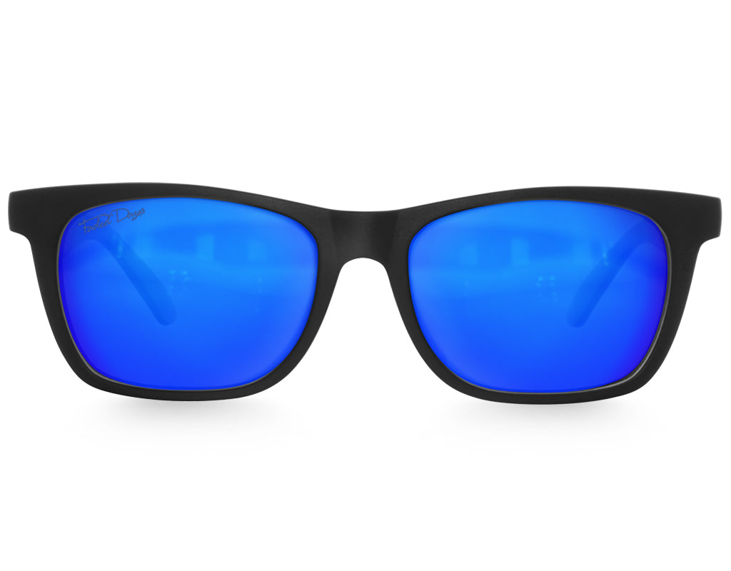 Black Gloss-Blue Ice Polarised Lenses