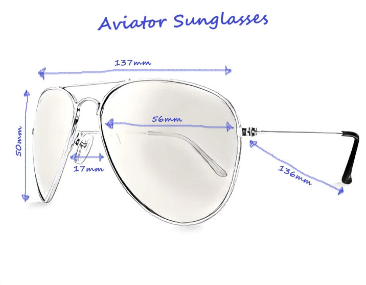 Aviator Sunglasses for Men Women 137mm Wide Shades Faded Days UK Faded Days UK