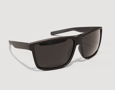 Side profile of Sport 155mm XL big head men’s sunglasses in blackout – durable and polarised for daily wear.