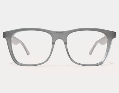 Front view of Classic 145mm Large eyeglasses for men and women in Grey Slate, built for a stylish, comfortable extra-wide fit.