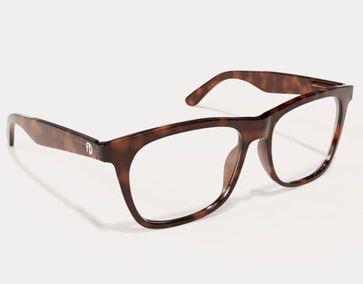 Side profile of Classic 145mm Large eyeglass frames for women and men in Tortoise, crafted for a secure and comfortable fit.
