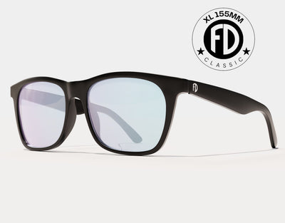 Classic 155mm XL blue light blocking glasses in Black – extra wide eyeglass frame with screen protection for big heads.