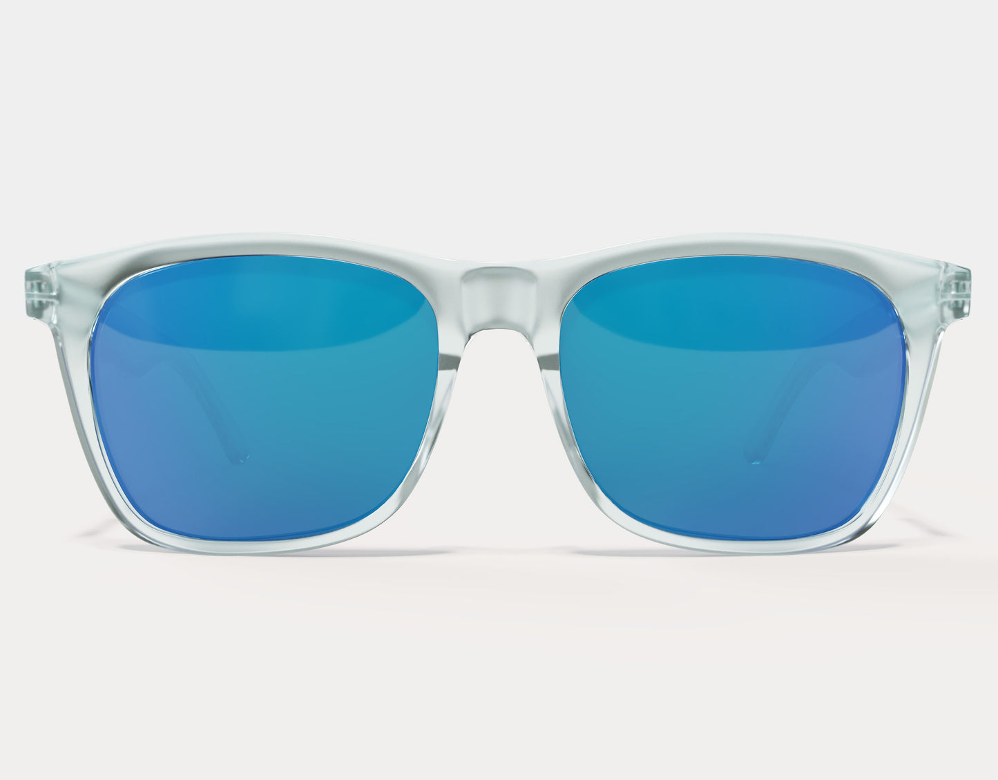 Clear Frame-Blue Ice Polarised Lenses