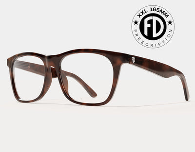 Classic 165mm XXL eyeglass frames for big heads in Tortoise, featuring a stylish extra-wide design for superior comfort.