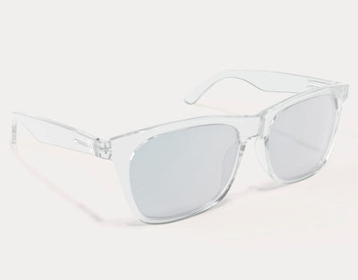 Side angle of Classic 165mm XXL X large eyeglass frames in Clear, featuring a lightweight yet ultra-wide design for big heads.