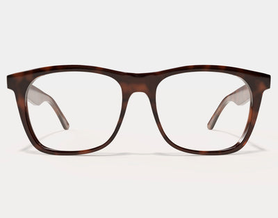 Front view of Classic 165mm XXL eyeglass frames for big heads in Tortoise, designed for a comfortable and pressure-free fit.