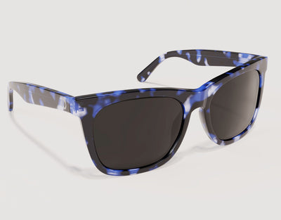 Side angle of Classic Pro 165mm XXL wide sunglasses for large heads in Atlantic – thicker acetate construction with upgraded hardware.