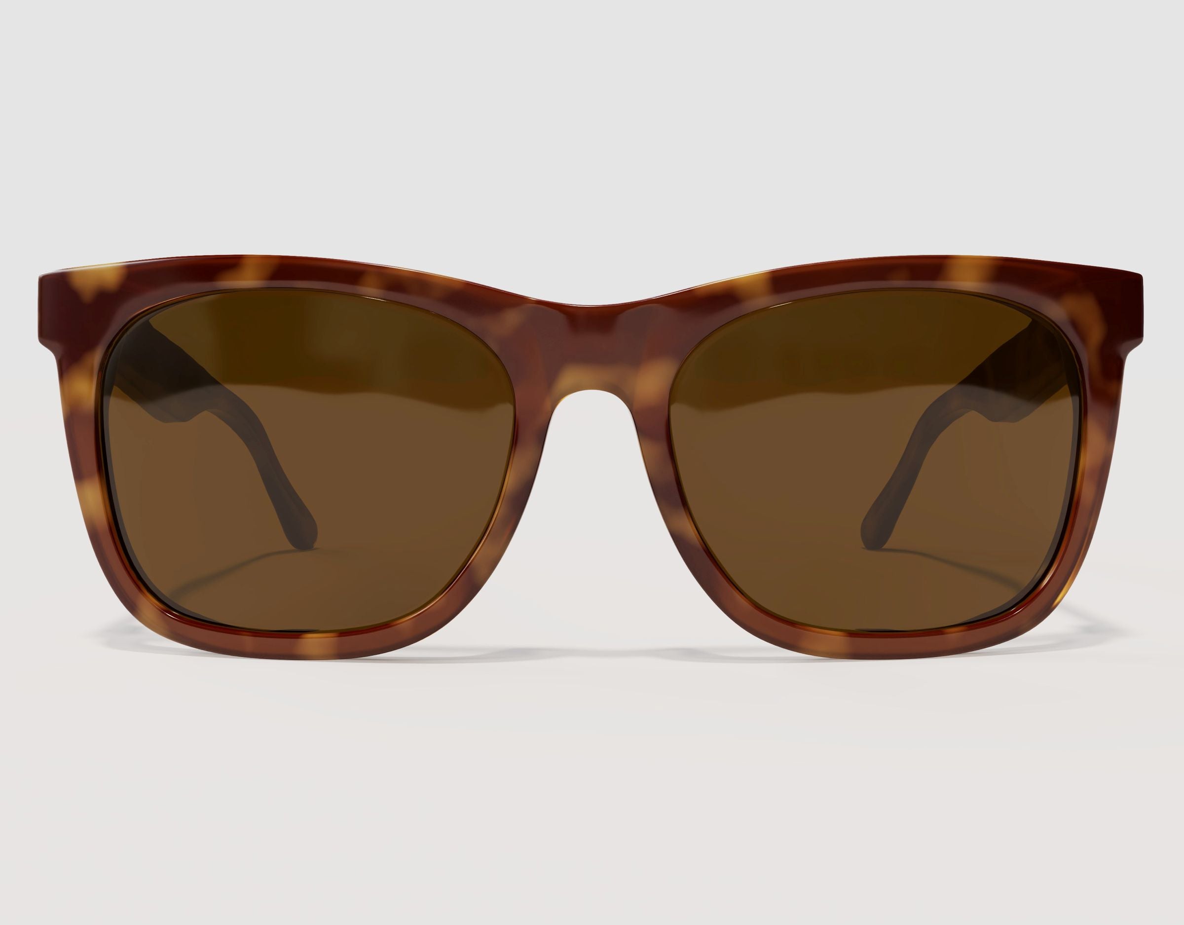 Front view of Classic Pro 165mm XXL extra wide sunglasses in Tortoise – premium wide frame for large heads with thicker acetate design.