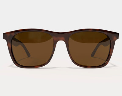 Front view of Classic 165mm XXL polarised sunglasses in Tortoise Gloss – stylish design for wide faces with all-day comfort.
