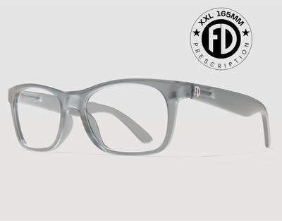 The Gent 165mm XXL eyeglasses for wide faces in Grey, featuring a bold, oversized prescription frame for big head sizes.