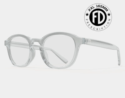 Faded Days The Scholar XXL eyeglasses in Clear, crafted for men and women with wide faces and large head sizes.