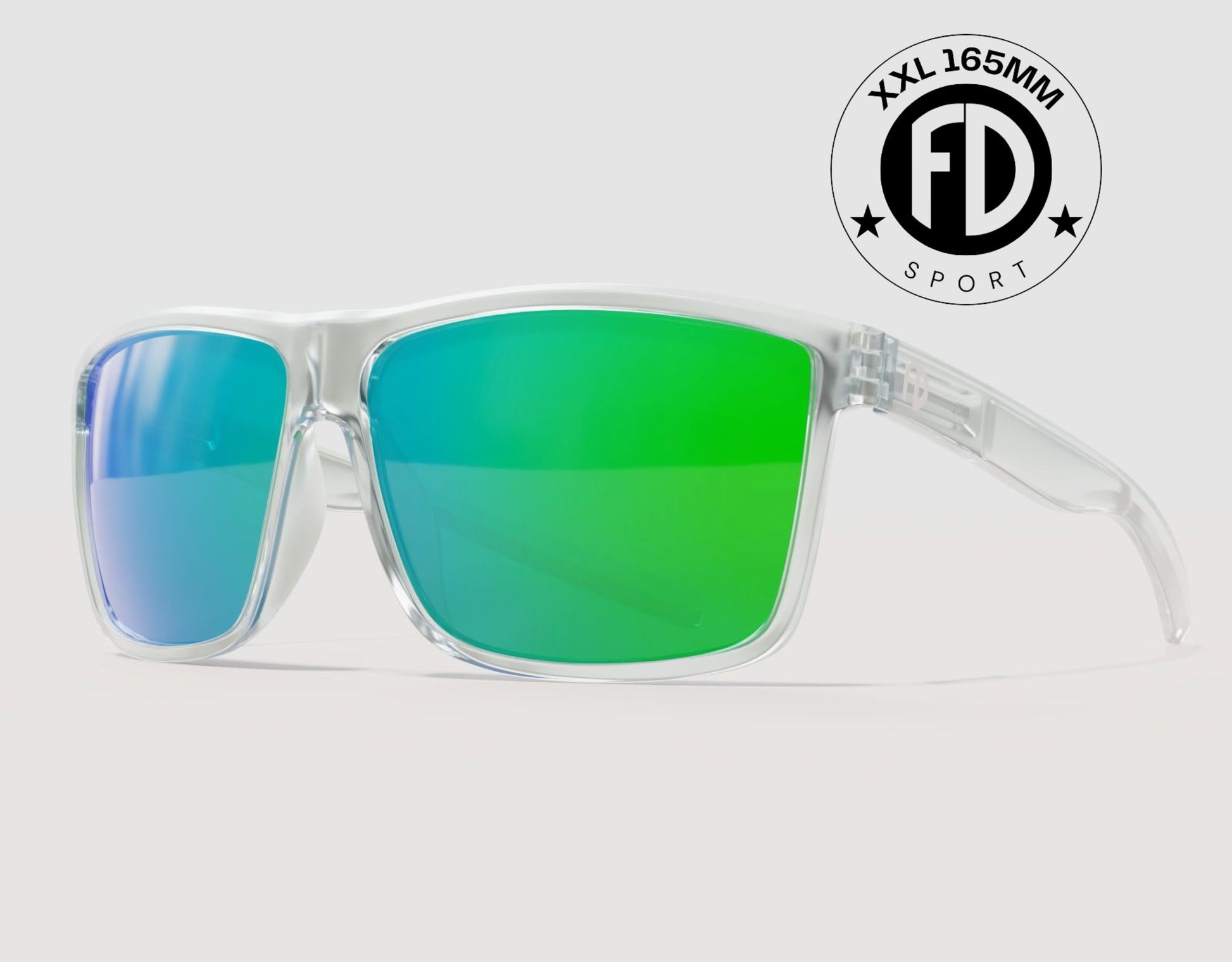 Clear Frame-Green/Blue Polarised Lenses