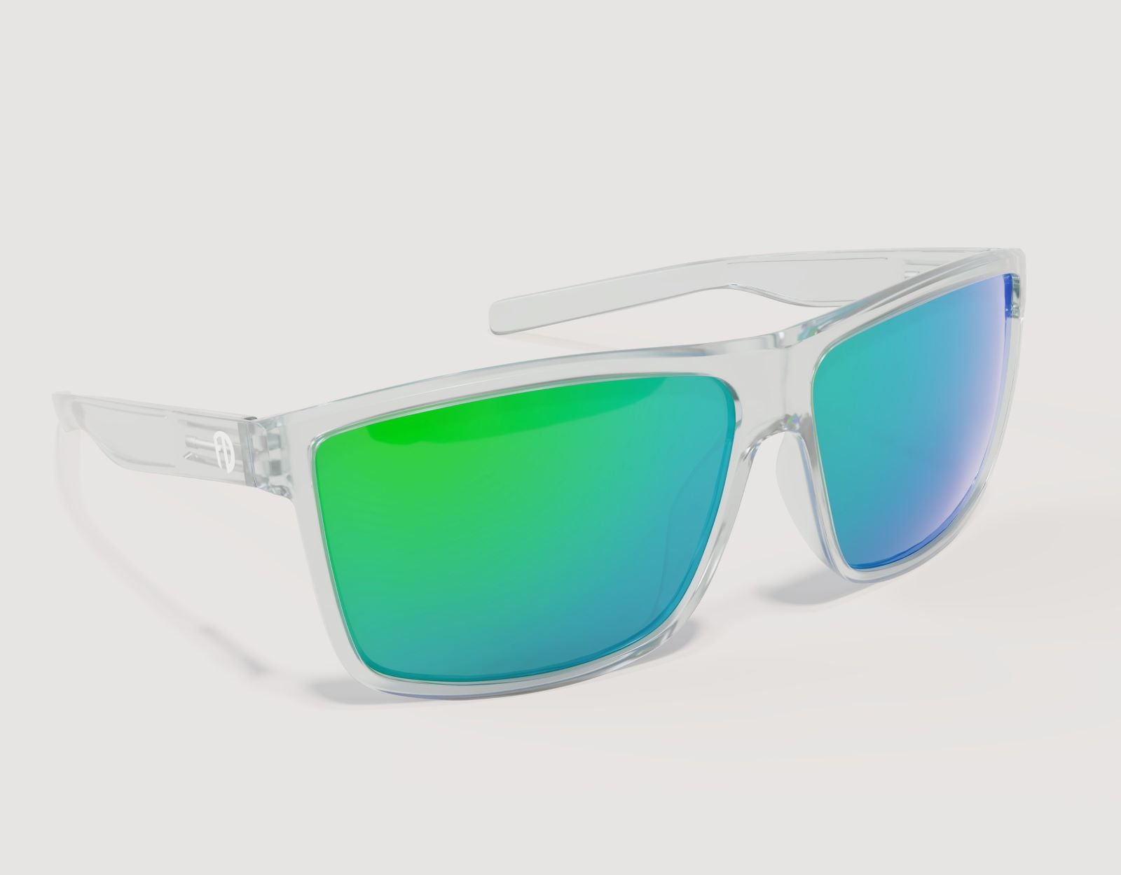 Clear Frame-Green/Blue Polarised Lenses