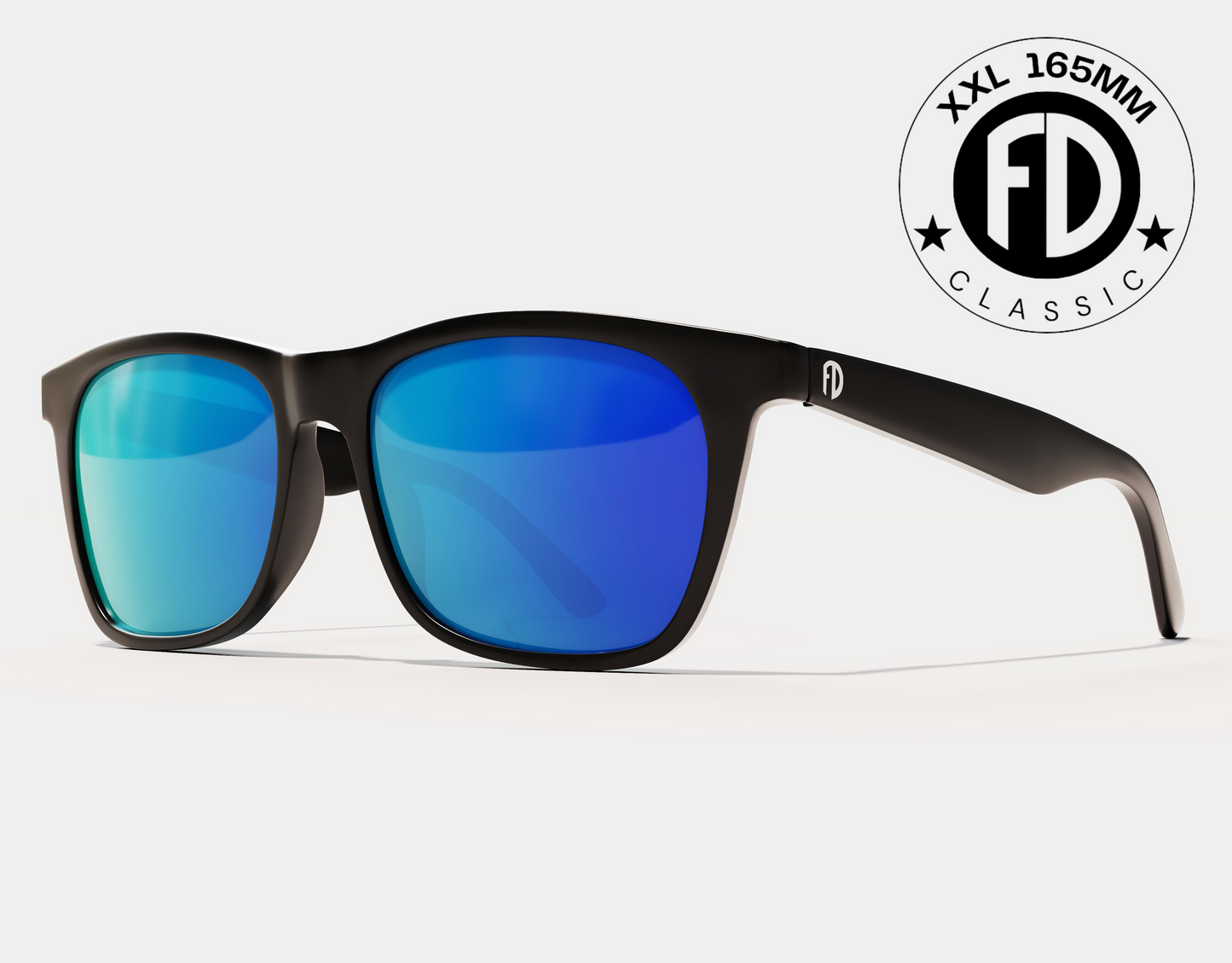 Black Gloss-Blue Ice Polarised Lenses