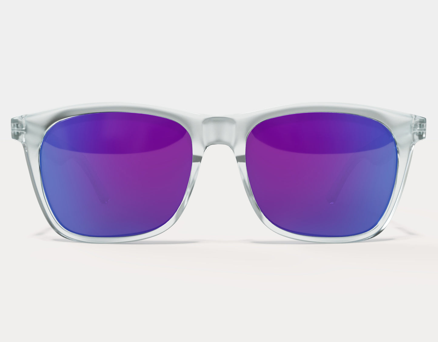 Clear Frame-Purple Polarised Lenses