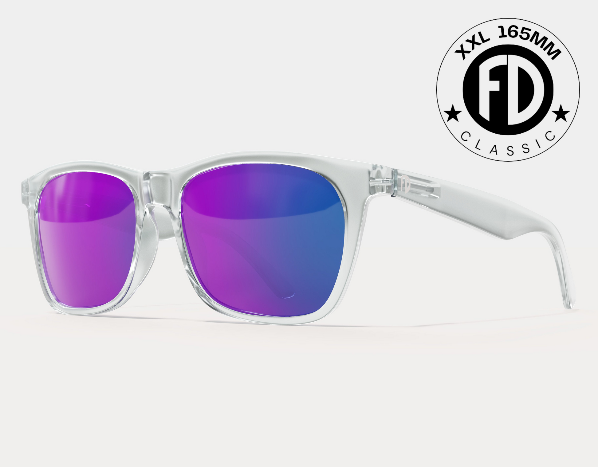 Clear Frame-Purple Polarised Lenses