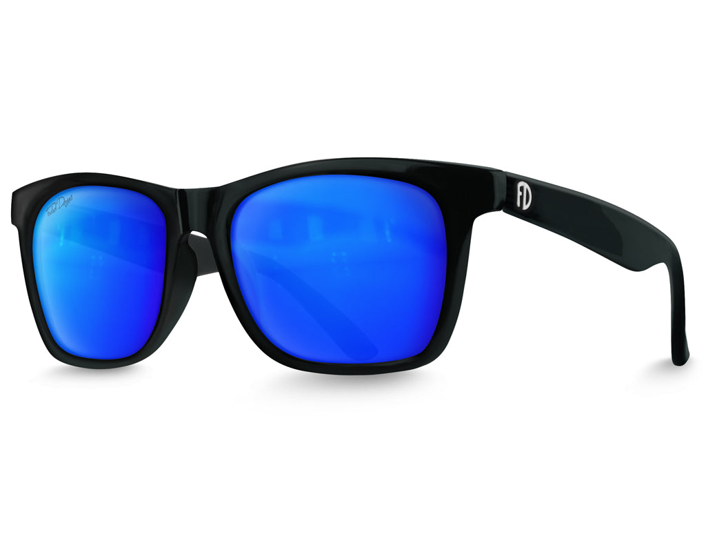 Sunglasses with blue reflective lenses sales